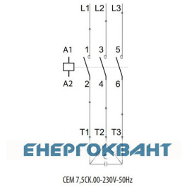 Контактор ETI 004643805 CEM 7,5CK.00 (7.5 кВАр 400-440V)