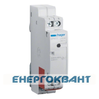 Електронне імпульсна реле Hager EP411 з двома окремими входами 1 але 16А / 8-24В
