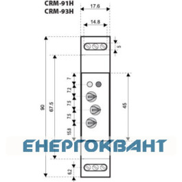 Багатофункціональний реле часу ETI 002470002 CRM-93 H UNI 12-240V AC / DC (3x8A AC1)