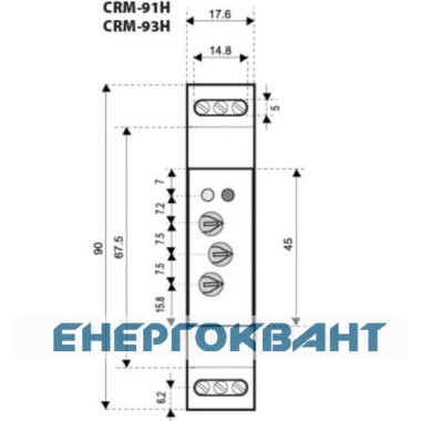 Багатофункціональний реле часу ETI 002470002 CRM-93 H UNI 12-240V AC / DC (3x8A AC1)