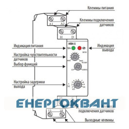 Реле контролю рівня рідини ETI 002471715 HRH-5 UNI 24..240V AC / DC (1x16A AC1)