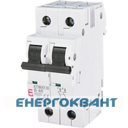 Автоматичний вимикач ETI 002123720 ETIMAT 10 2p B 40А (10 kA)