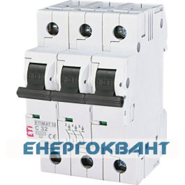 Автоматичний вимикач ETI 002135719 ETIMAT 10 3p C 32А (10 kA)