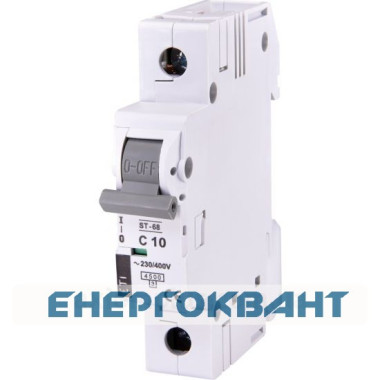 Автоматичний вимикач ETI 002181314 ST-68 1p З 10А (4.5 kA)