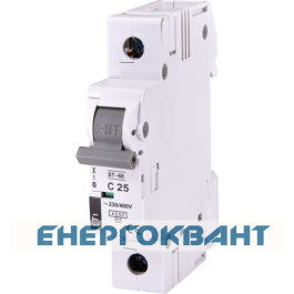Автоматичний вимикач ETI 002181318 ST-68 1p З 25А (4.5 kA)