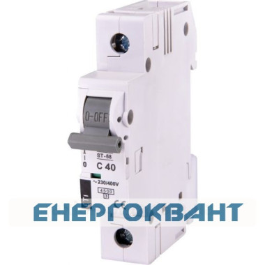 Автоматичний вимикач ETI 002181320 ST-68 1p З 40А (4.5 kA)