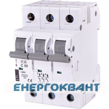 Автоматичний вимикач ETI 002185321 ST-68 3p C 50А (4.5 kA)