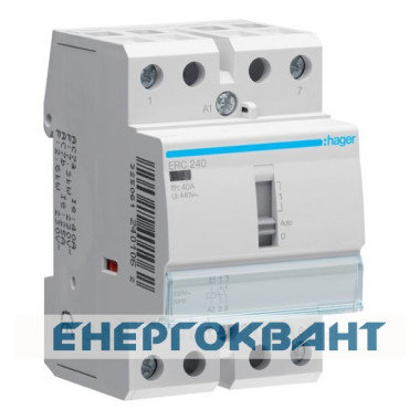 Контактор з ручним керуванням Hager ERC240 40A 2НО 230B