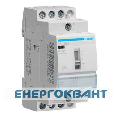 Контактор з ручним керуванням Hager ERC325 25A 3НО 230B