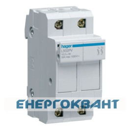 Модульний роз'єднувач запобіжника Hager L502PV L38 до 32А для PV-систем 2P 1000В DC