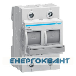 Роз'єднувач запобіжників Hager L72M D02 50кА 2P 63А