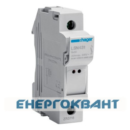 Роз'єднувач запобіжників Hager LSN431 L32 1P 25A / 400В з індикатором