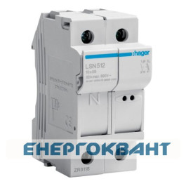 Роз'єднувач запобіжників Hager LSN512 L38 1P + N 32A / 690В
