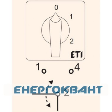 Кулачковий перемикач ETI 004773035 CS 32 107 U (1p «0-1-2» 32A) Кулачковий перемикач ETI 004773035 CS 32 107 U (1p «0-1-2» 32A)