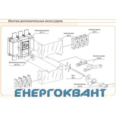 Вимикач навантаження ETI 004661469 LBS 4P 3200 ( «1-0» 3200А)