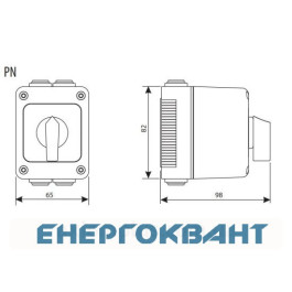 Кулачковий перемикач в корпусі ETI 004773213 CS 25 135 PN (3p «0-1-2» IP65 25A)