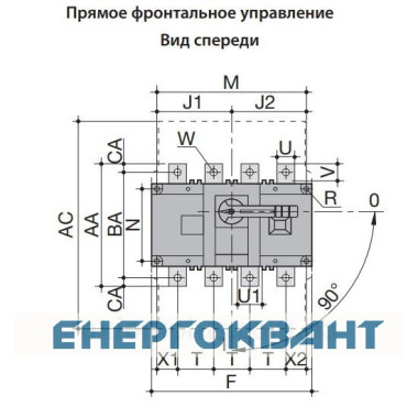 Вимикач навантаження ETI 004661451 LBS 3P 250 ( «1-0» 250А) Вимикач навантаження ETI 004661451 LBS 3P 250 ( «1-0» 250А)