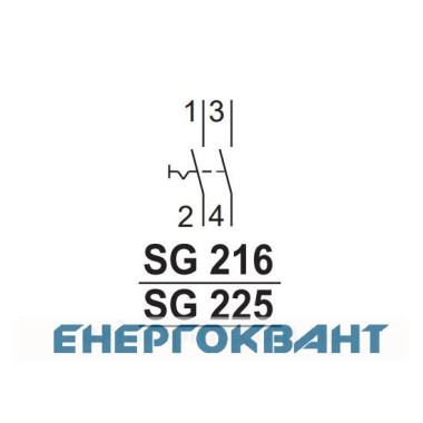 Вимикач ETI 760122105 SG 225 2p 25A (1-0) Вимикач ETI 760122105 SG 225 2p 25A (1-0)