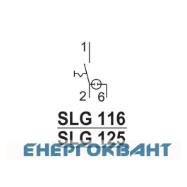Вимикач з індикатором ETI 760212101 SLG 125 1p 25A (1-0)