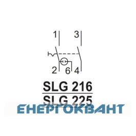 Вимикач з індикатором ETI 760222108 SLG 225 2p 25A (1-0)