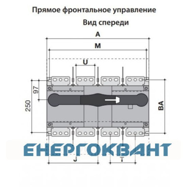 Вимикач навантаження ETI 004661458 LBS 3P 2000 ( «1-0» 2000А) Вимикач навантаження ETI 004661458 LBS 3P 2000 ( «1-0» 2000А)