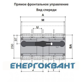 Вимикач навантаження ETI 004661469 LBS 4P 3200 ( «1-0» 3200А)