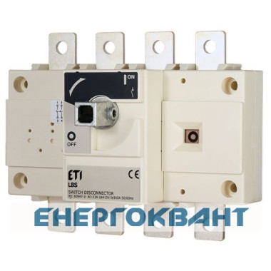 Вимикач навантаження ETI 004661462 LBS 4P 250 ( «1-0» 250А) Вимикач навантаження ETI 004661462 LBS 4P 250 ( «1-0» 250А)