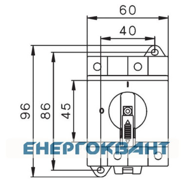 Вимикач навантаження ETI 004660061 LS 25 SMA A2 2р «1-0» 25A 1000V DC Вимикач навантаження ETI 004660061 LS 25 SMA A2 2р «1-0» 25A 1000V DC