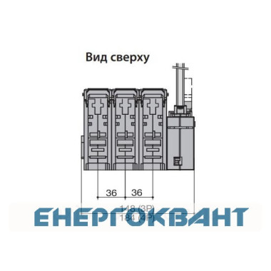 Роз'єднувач навантаження ETI 004661800 під запобіжники FLBS 125 3P ( «1-0» NH00 125A) Роз'єднувач навантаження ETI 004661800 під запобіжники FLBS 125 3P ( «1-0» NH00 125A)