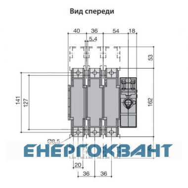 Роз'єднувач навантаження ETI 004661801 під запобіжники FLBS 160 3P ( «1-0» NH00 160A) Роз'єднувач навантаження ETI 004661801 під запобіжники FLBS 160 3P ( «1-0» NH00 160A)