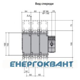 Роз'єднувач навантаження ETI 004661802 під запобіжники FLBS 250 3P ( «1-0» NH1 250A)