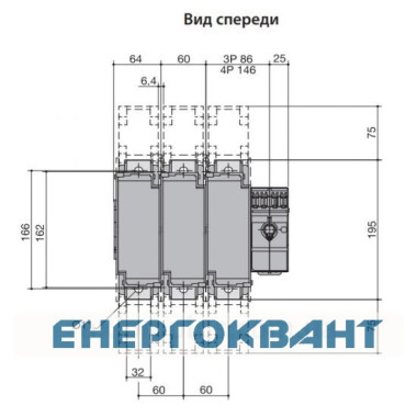 Роз'єднувач навантаження ETI 004661802 під запобіжники FLBS 250 3P ( «1-0» NH1 250A) Роз'єднувач навантаження ETI 004661802 під запобіжники FLBS 250 3P ( «1-0» NH1 250A)