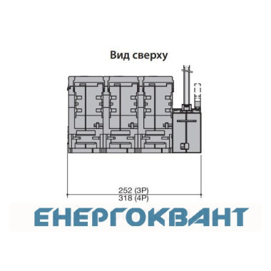 Роз'єднувач навантаження ETI 004661803 під запобіжники FLBS 400 3P ( «1-0» NH2 400A) Роз'єднувач навантаження ETI 004661803 під запобіжники FLBS 400 3P ( «1-0» NH2 400A)