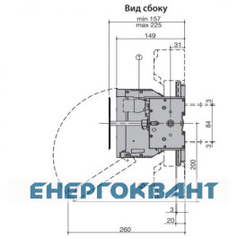 Роз'єднувач навантаження ETI 004661803 під запобіжники FLBS 400 3P ( «1-0» NH2 400A)