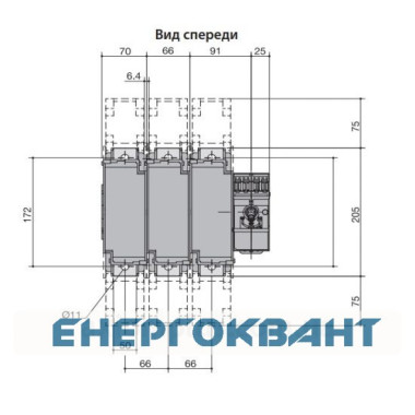 Роз'єднувач навантаження ETI 004661803 під запобіжники FLBS 400 3P ( «1-0» NH2 400A) Роз'єднувач навантаження ETI 004661803 під запобіжники FLBS 400 3P ( «1-0» NH2 400A)