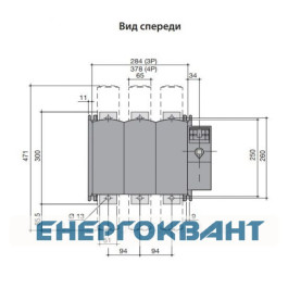 Роз'єднувач навантаження ETI 004661804 під запобіжники FLBS 630 3P ( «1-0» NH3 630A)