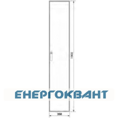 Секційний шафа Hager FG21SD Univers IP54 / II 1900x350x400мм непрозорі двері (сіра)