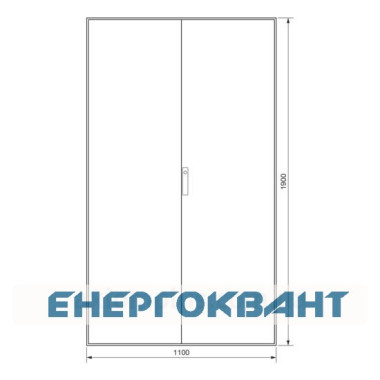 Секційний шафа Hager FG24LD Univers IP54 / I 1900x1100x400мм прозорі двері (сіра)