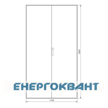 Секційний шафа Hager FG24WE Univers IP41 / I 2000x1100x400мм непрозорі двері (сіра)