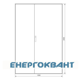 Секційний шафа Hager FG25WE Univers IP41 / I 2000x1350x400мм непрозорі двері (сіра)