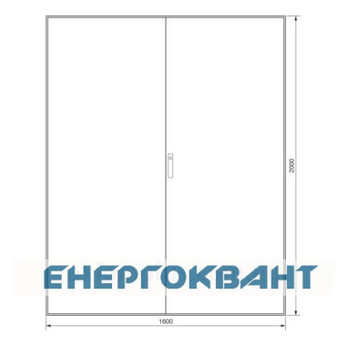 Секційний шафа Hager FG26WE Univers IP41 / I 2000x1600x400мм непрозорі двері (сіра)