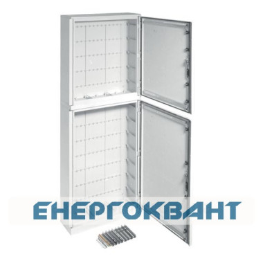 Двосекційний щит з поліестеру Hager FL358B Orion Plus IP65 непрозорі двері 2050х850х300мм