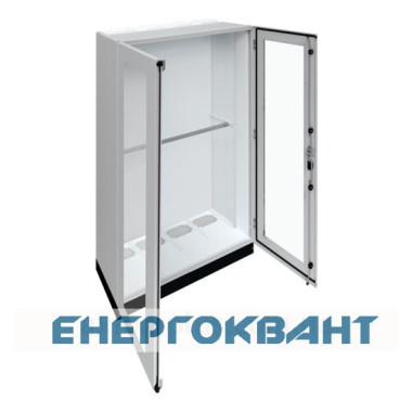 Підлоговий щит з прозорими дверима Hager FR24U1 Univers IP55 / II 1850x1050x400мм з цоколем h = 100мм