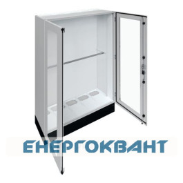Підлоговий щит з прозорими дверима Hager FR25U2 Univers IP55 / II 1850x1300x400мм з цоколем h = 200мм