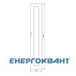Прозорі двері Hager FZ221XW Univers IP41 350х2000мм з замком