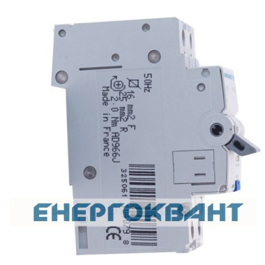 Діфф.автомат Hager AD966J 16А 1 + N,