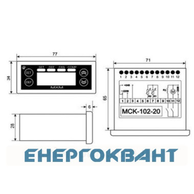 Температурне реле Новатек-Електро МСК-102-14
