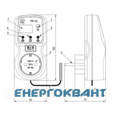 Терморегулятор Новатек-Електро ТР12
