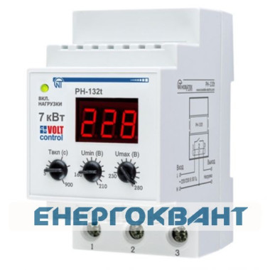 Реле напруги з захистом від перегріву Новатек-Електро РН-132Т 32А