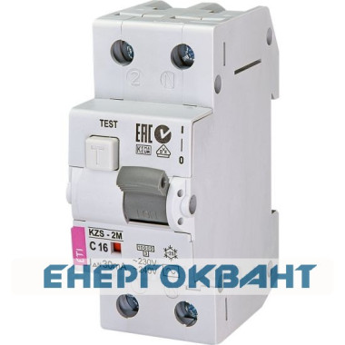 Автомат диференційний ETI KZS-2M 16А / 30мА Автомат диференційний ETI KZS-2M 16А / 30мА